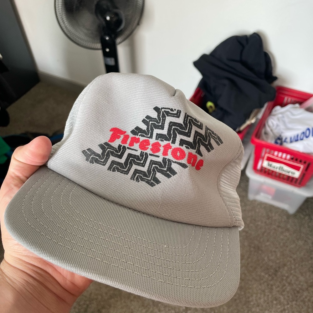 Vintage 80s made in USA Firestone hat